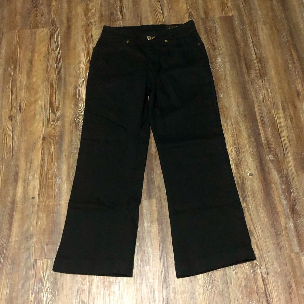 Lawman Bootcut Cropped Jeans Women's 28 Black Western High Rise Stretch Denim